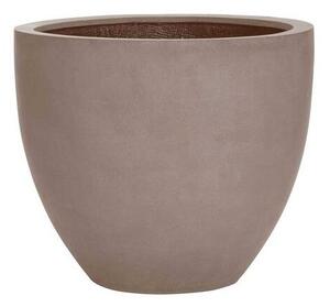 Pottery Pots Vonkajší kvetináč okrúhly Jesslyn M, Taupe (farba béžová taupe), kolekcia Natural, kompozit Fiberstone, priemer 60 cm x v 52 cm, objem cca 107 l