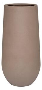 Pottery Pots Vonkajší kvetináč okrúhly Nax L, Taupe (farba béžová taupe), kolekcia Natural, kompozit Fiberstone, priemer 50 cm x v 100 cm, objem cca 158 l