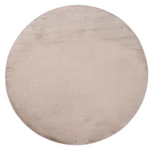 Dekorstudio Okrúhly kožušinový koberec TOPIA - sivobéžový Priemer koberca: 160cm