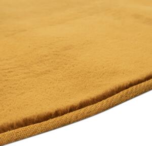 Dekorstudio Okrúhly kožušinový koberec TOPIA - jantárový Priemer koberca: 120cm