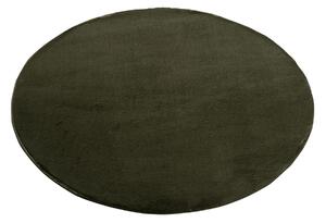 Dekorstudio Okrúhly kožušinový koberec TOPIA - tmavo zelený Priemer koberca: 120cm