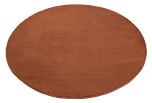 Dekorstudio Okrúhly kožušinový koberec TOPIA - medený Priemer koberca: 120cm