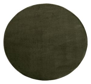 Dekorstudio Okrúhly kožušinový koberec TOPIA - tmavo zelený Priemer koberca: 120cm