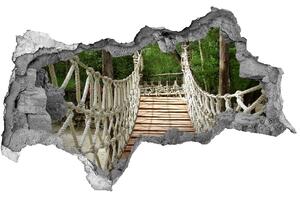 Diera 3D v stene nálepka Lanový most nd-b-33494302