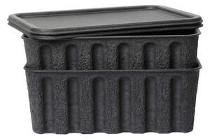 Ferm Living Papierový úložný box Pulp Large sada 2 ks, charcoal