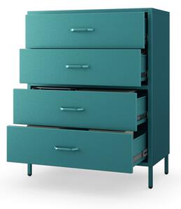 Komoda CARLA, 800 x 1015 x 400 mm, Modern: morská farba