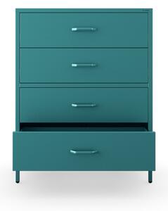 Komoda CARLA, 800 x 1015 x 400 mm, Modern: morská farba