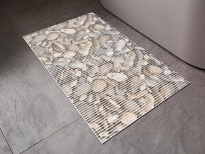 Kúpeľňová penová rohož / predložka PRO-001 Kamene - sivá - metráž šírka 65 cm