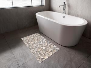 Kúpeľňová penová rohož / predložka PRO-001 Kamene - sivá - metráž šírka 65 cm