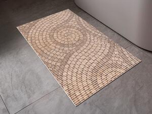 Kúpeľňová penová rohož / predložka PRO-003 Hnedá mozaika - metráž šírka 65 cm