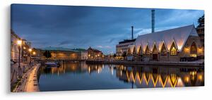 Obraz vodného kanála - Göteborg (120x50 cm)