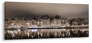 Obraz mesta v šere (120x50 cm)