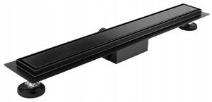 Rea Neox Black Matt, lineárny odtokový žľab 50cm, vzor 2v1, čierna matná, REA-G6600