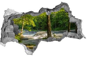 Nálepka fototapeta 3D výhľad Rieka v lese nd-b-66915556
