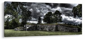 Obraz zatiahnutej oblohy (120x50 cm)
