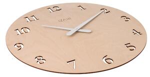 IZARI brezové numerické hodiny 50 cm - biele ručičky