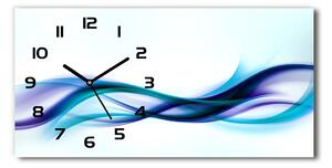 Vodorovné Sklenené hodiny na stenu Abstrakcie vlny