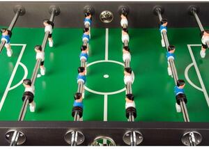 Profesionálny stolný futbal Leeds, 140 x 73 x 87 cm, čierny