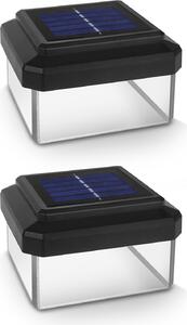 2x GreenBlue solárne LED osvetlenie stĺpika 100x100mm, strešný plášť, GB128