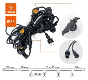 Vonkajšia dekoračná reťaz MIMOSA 10xE27/1,3W/230V IP44 10 m