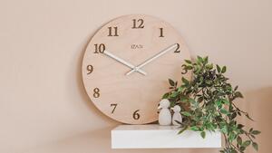 IZARI brezové numerické hodiny 34 cm - biele ručičky