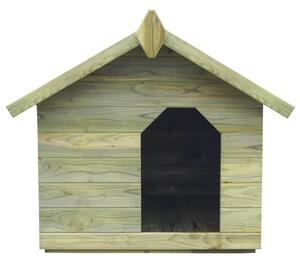 Psia búda s otváracou strechou, impregnovaná borovica