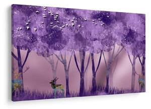 Obraz - Jelene v magickom lese (90x60 cm)