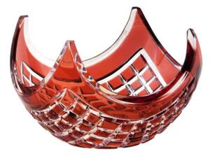 Bohémia Crystal Misa Quadrus rubínová 140mm