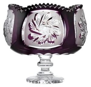 Bohemia Crystal Misa na nohe Mill Flantes fialová 205mm