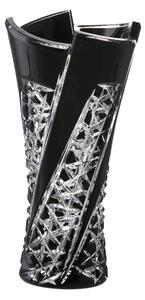 Bohemia Crystal Váza Fan čierna 205mm