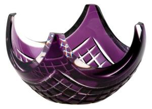 Bohémia Crystal Misa Quadrus fialová 140mm