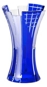 Bohémia Crystal Váza Metropolis modrá 155mm