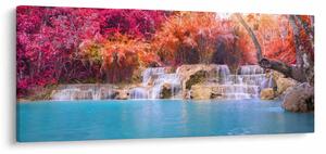 Obraz tyrkysovej lagúny, Laos, Tat Kuang Si (120x50 cm)
