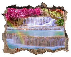 Nálepka fototapeta 3D výhled Vodopád v lese nd-k-87130730