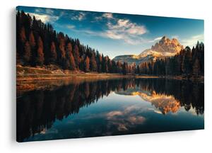 Obraz - Alpy, Taliansko, Dolomity, Lago Antorno (90x60 cm)