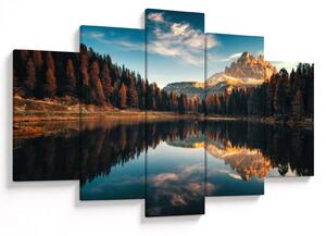 Obraz - Alpy, Taliansko, Dolomity, Lago Antorno (150x105 cm)