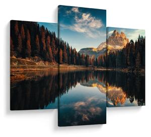 Obraz - Alpy, Taliansko, Dolomity, Lago Antorno (90x60 cm)