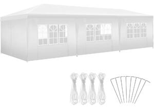 Pavilón Miramas s 8 bočnými časťami, vodotesný, 9x3m - biela