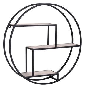 Čierna/v prírodnej farbe poschodová polica z masívu paulownie 62 cm Rotterdam – House Nordic