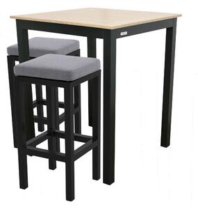 Stôl EXPERT WOOD antracit, gastro, barový, hliníkový, 90x90x110 cm DP266EG441820