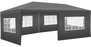Pavilón Novara s 5 bočnými časťami, vodotesný, 6x3m - šedá