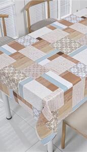Obrus PVC 3581561, metráž, 20 m x 140 cm, patchwork hnedý, IMPOL TRADE