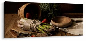 Obraz špargle na stole (120x50 cm)