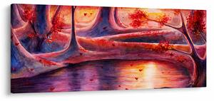 Obraz čarovného lesa (120x50 cm)