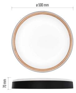 LED stmievateľné stropné svietidlo ILVI LED/45W/230V 2700-6500K pr. 50 cm čierna/béžová+DO