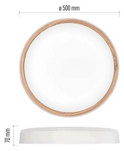 LED stmievateľné stropné svietidlo ILVI LED/45W/230V 2700-6500K pr. 50 cm biela/béžová+DO