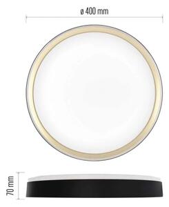 LED stmievateľné stropné svietidlo ILVI LED/30W/230V 2700-6500K pr. 40 cm čierna/mosadz+DO