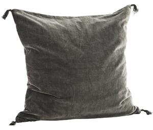 Zamatová obliečka na vankúš Grey 50 × 50 cm