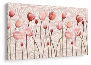 Obraz - Ružové tulipány (90x60 cm)