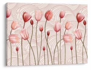 Obraz - Ružové tulipány (70x50 cm)